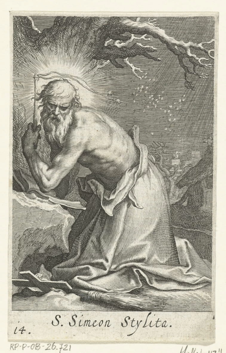 San Simeone Stilita il Vecchio come eremita - Rijks Museum, Amsterdam